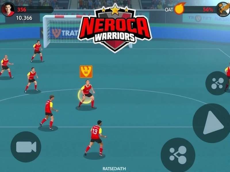 NEROCA FC Warriors Gameplay Screenshot NEROCA FC Warriors gameplay screenshot showing a match in progress