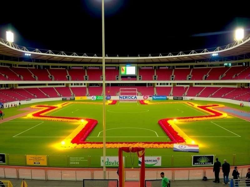 NEROCA FC Warriors Diwali Special Event NEROCA FC Warriors Diwali event showing stadium decorated with diyas