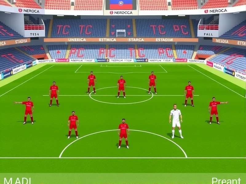 NEROCA FC Warriors Tactics Guide NEROCA FC Warriors tactics screen showing formation for Indian stadiums